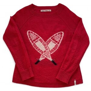 Woolrich Red Snowshoe Sweater XS | Wool Mohair Blend Winter Cabin Pullover